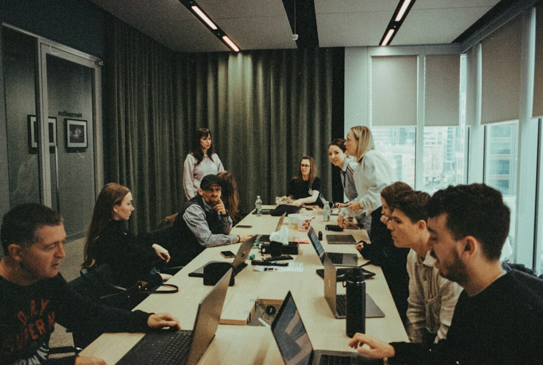 software developers in meeting