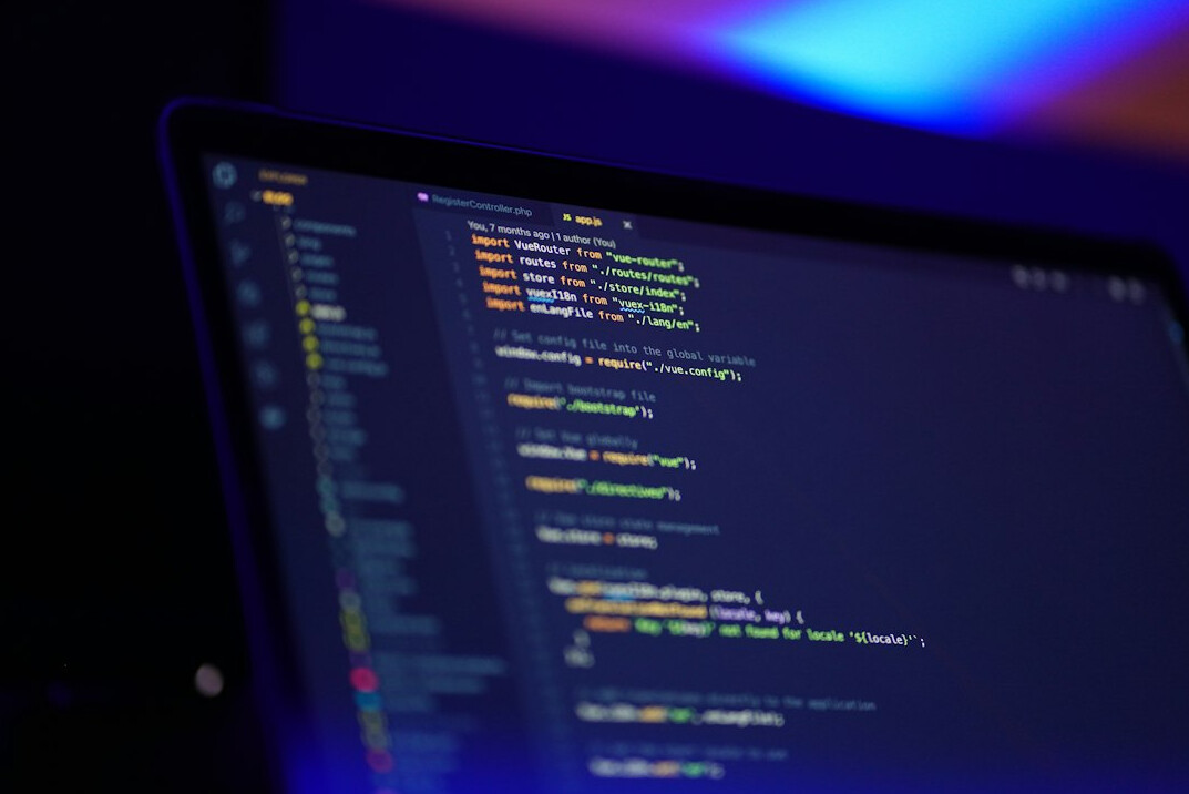 software coding on screen